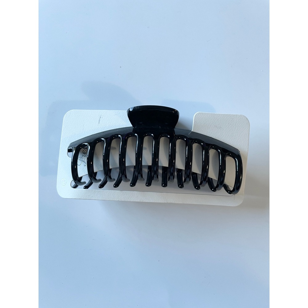 Large Glossy Black Hair Claw Clip for Thick Hair 5.25 Inch Accessory